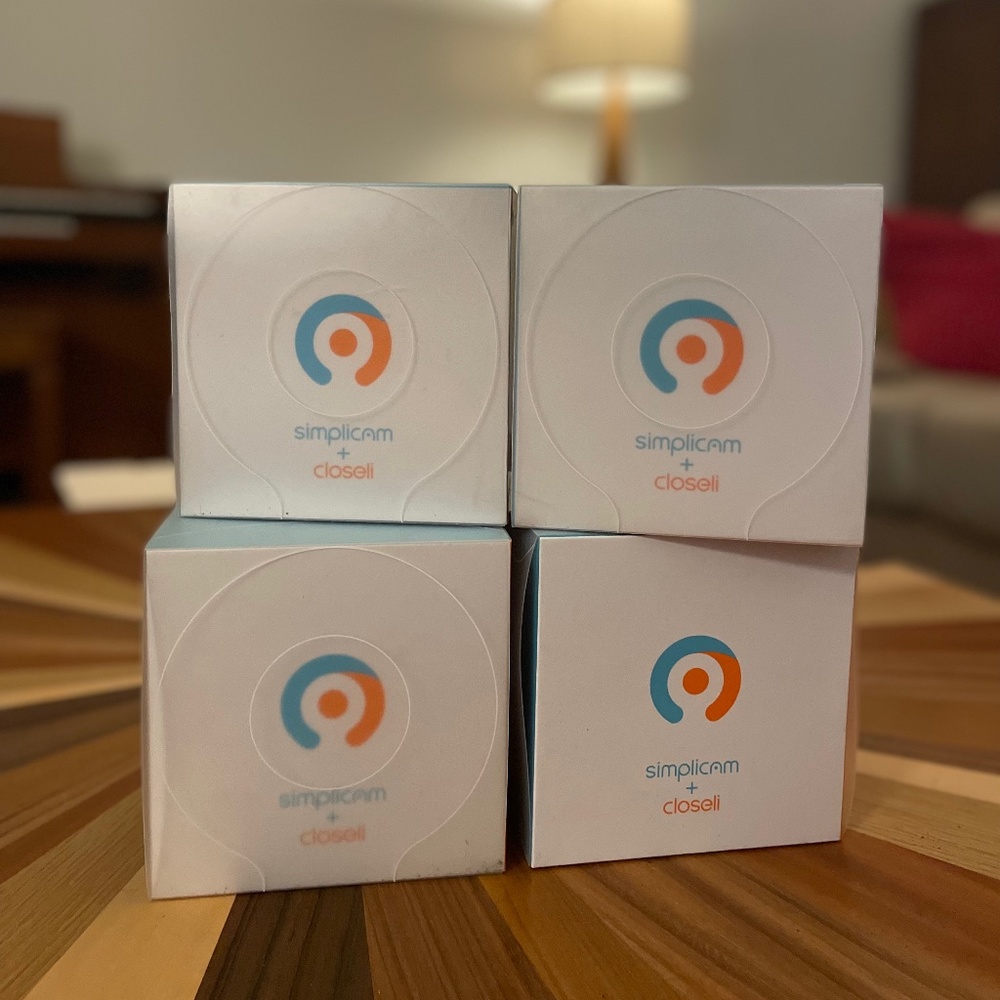 4 SimpliCams + Powered By Closeli Indoor HD Wi-Fi Security Cameras Retail: $600